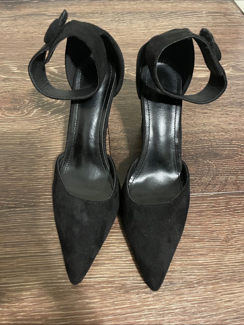 Black suede shoes